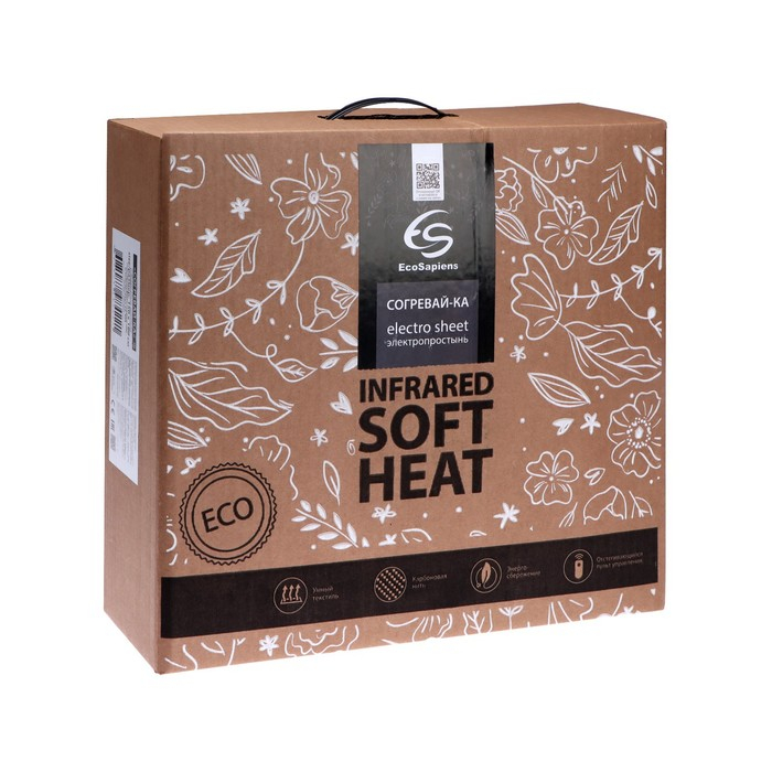 Электропростынь EcoSapiens ES-403, 60 Вт, 150х180 см, 30-55 &deg;C, лавсан