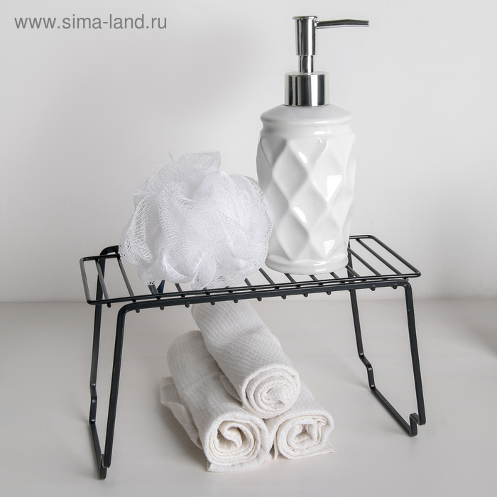 Полка универсальная Доляна, 24&times;14,3&times;14 см, цвет чёрный