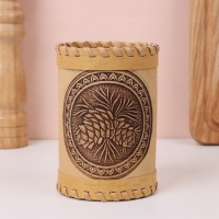 Туес &laquo;Шишки&raquo;, 8&times;8&times;10 см, береста