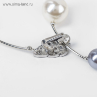 Бусы &laquo;Флёр&raquo; шарики, цвет бело-серый в серебре, длина регулируемая, №12, бусины №16, №20, 40 см