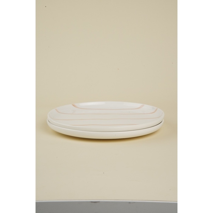 Набор тарелок фарфоровых SL Home &laquo;Гато&raquo;, d=24 см, цвет белый