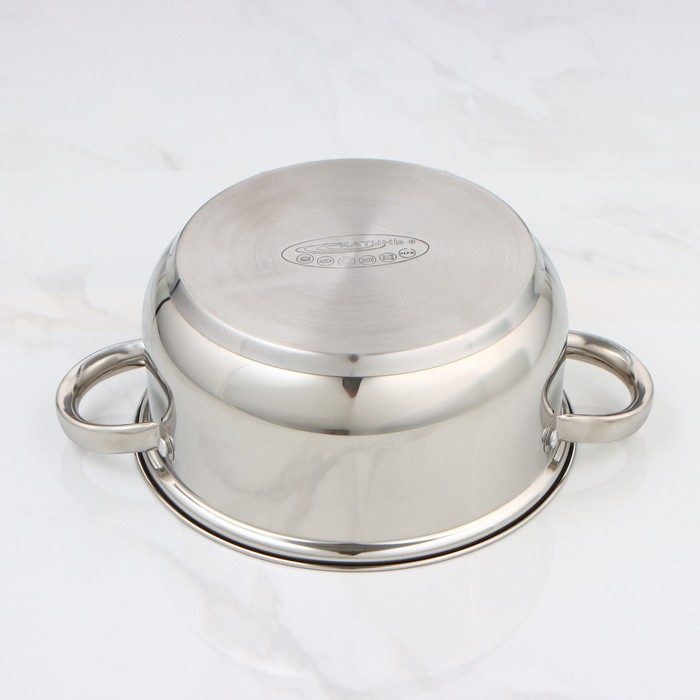 Кастрюля &laquo;Гретта&raquo;, 4.2 л, d=22 см, капсульное дно, индукция