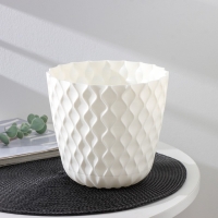 Горшок для цветов с поддоном &laquo;Wave&raquo;, 2,5 л, d=17,5 см, цвет белоснежный