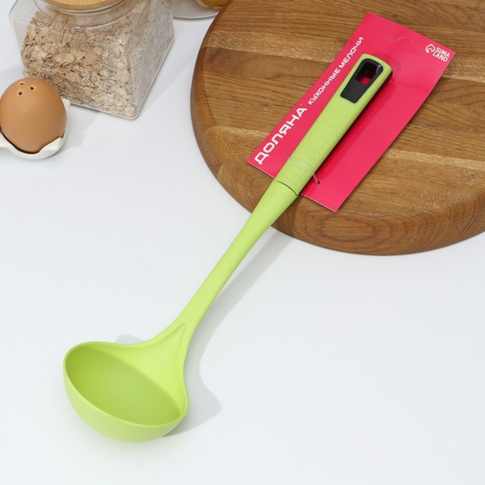 Половник Доляна &laquo;Трава&raquo;, 33 см, цвет зелёный