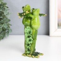 Сувенир полистоун "Лягушки-гармония" 5х14,5х13 см