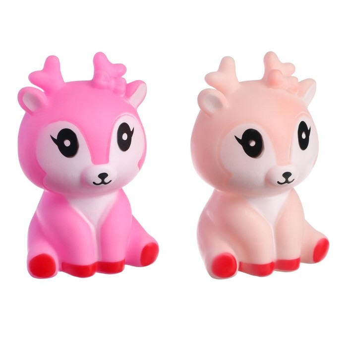 Набор резиновых игрушек для ванны &laquo;Оленята&raquo;, 2 шт, цвет МИКС, Крошка Я