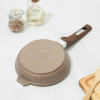 Сковорода &laquo;Гранит Brown&raquo;, d=18 см, пластиковая ручка, антипригарное покрытие, цвет коричневый