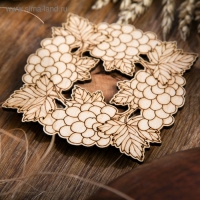 Подставка под горячее &laquo;Виноград&raquo;, D=11 см, можжевельник