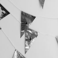 Гирлянда &laquo;Флажки&raquo;, 20 флажков, 10 метров, цвет серебристый