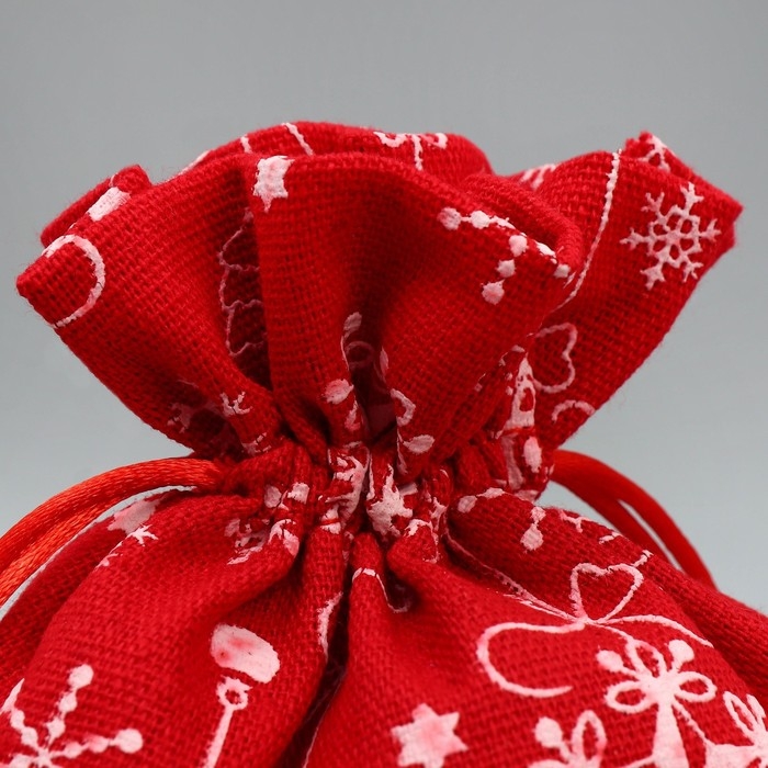 Мешочек подарочный холща &laquo;Яркий Новый Год&raquo;, 16 х 24 см +/- 1.5 см, Новый год