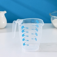 Стакан мерный Доляна &laquo;Колор&raquo;, 500 мл, 13&times;9&times;11,5 см, цвет МИКС