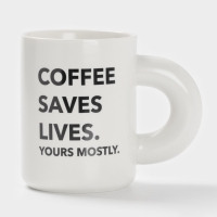 Кружка Доляна "Coffee tike" 12,5х8х10,8 см, цвет белый