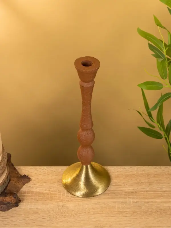 Подсвечник на 1 свечу "Бисквит" 10,5х10,5х30 см