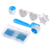 Печать цветная &laquo;Динозавры&raquo;, набор 3 шт., ролик-печать с 2 насадками, штемпельная подушка