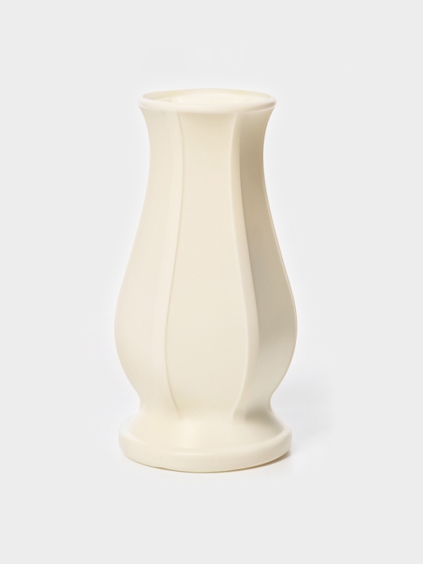 Ваза для цветов, пластик, 12&times;8.5&times;23.5 см, белый