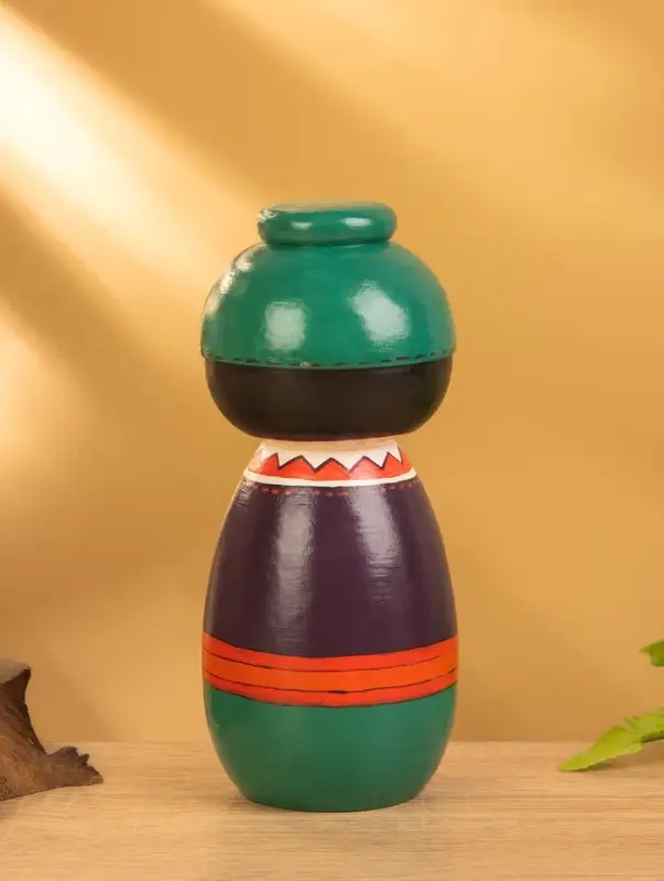 Деревянная кукла кокеши "Джун" 9х9х21 см