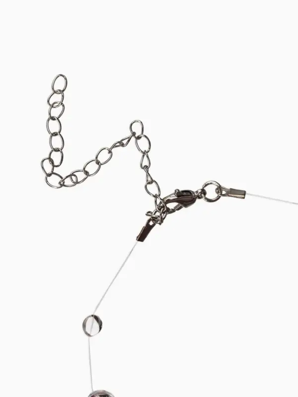 Браслет на леске "Капля росы", цвет былй в серебре