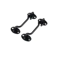 Крючок ветровой LOCKLAND KV001, L=100 мм, нержа, цвет черный, 2 шт