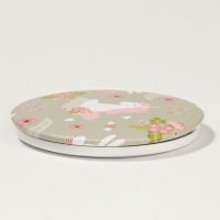 Зеркало складное &laquo;Единороги&raquo;, d = 7,3 см, с увеличением, цвет оливковый