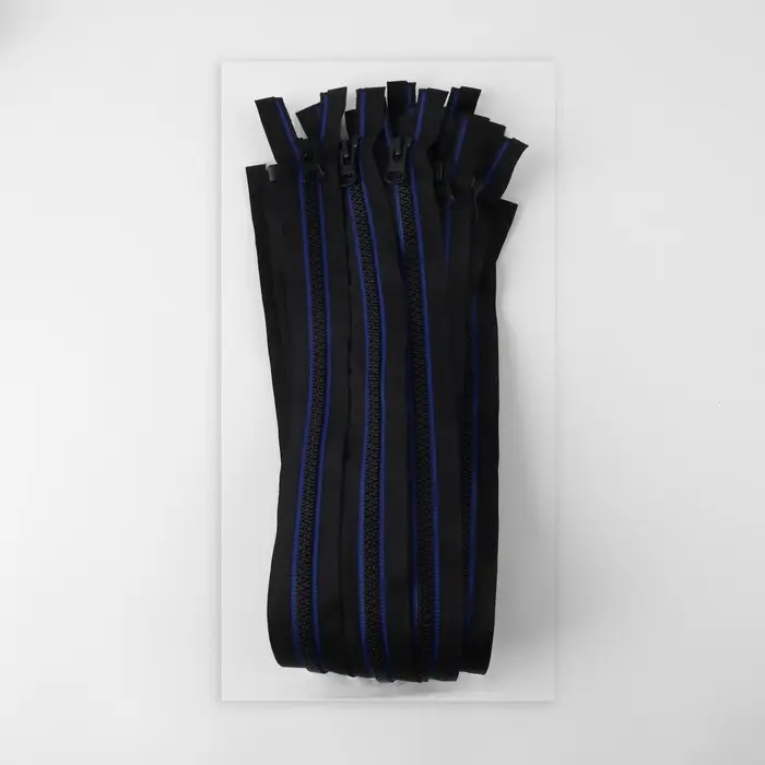 Молния &laquo;Трактор&raquo;, №8, разъёмная, замок автомат, 60 см, чёрная, синяя