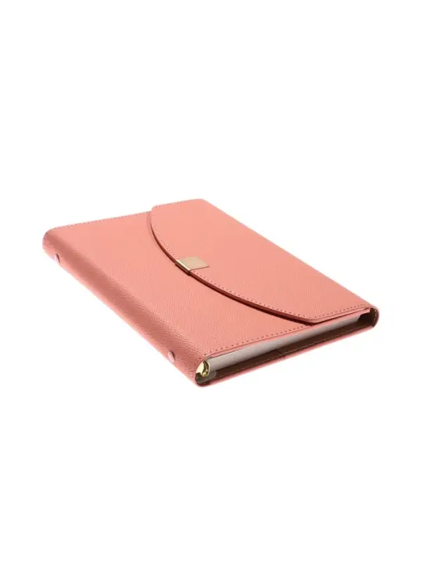 Органайзер на кольцах, A5, с клапаном, 80л, линия, к/зам, Розовый