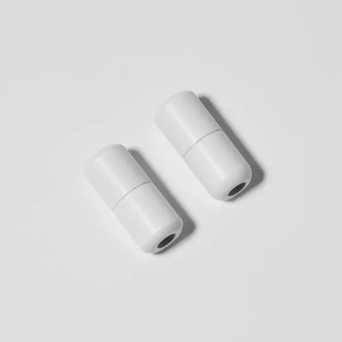 Фиксатор для шнурков, пара, d=8 мм, 1.8 см, белый