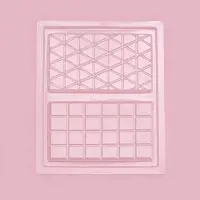 Форма для шоколада &laquo;Плитка&raquo;, пластик, 26.8&times;21&times;1 см, 2 ячейки 17&times;10 см, прозрачная