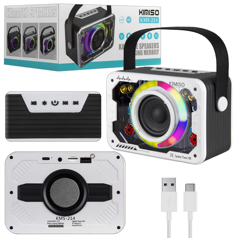 Портативная акустика KS214 белая (40шт/кор)