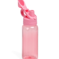 Бутылка для воды спортивная прозрачная, 450 мл, 20 х 8 см, розовая