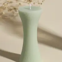 Свеча интерьерная "Талия" нежно-зеленая 5,8х5,8х13,2 см