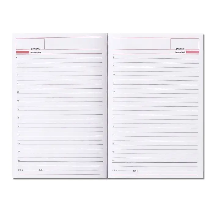 Ежедневник недатированный А5, 160 листов "Небраска", перфорация углов, чёрный