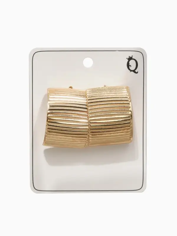 Серьги металл "Дуга" тренд, цвет золото