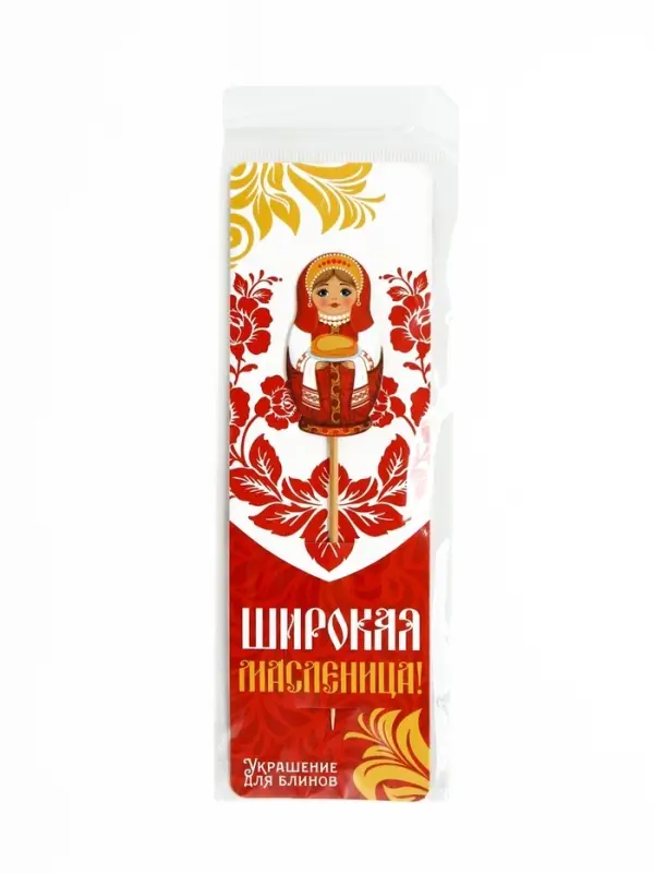 Украшение для блинов на масленицу &laquo;Матрешка&raquo;, 6&times;19 см