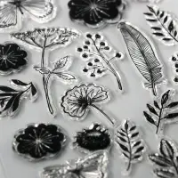 Штамп для творчества силикон "Гербарий" 20х10 см