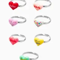 Кольцо &laquo;Выбражулька&raquo; тренд, сердце с надписями, б-р, МИКС