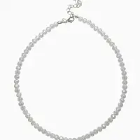 Чокер из бисера &laquo;Хрусталь&raquo;, разноцветный в серебре, 37 см + 5 см доп, цепочка