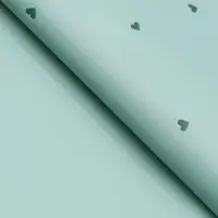 Пленка в листах, 58 х 58 см, "Сердечки", зелёная 65 микрон (+- 1см)