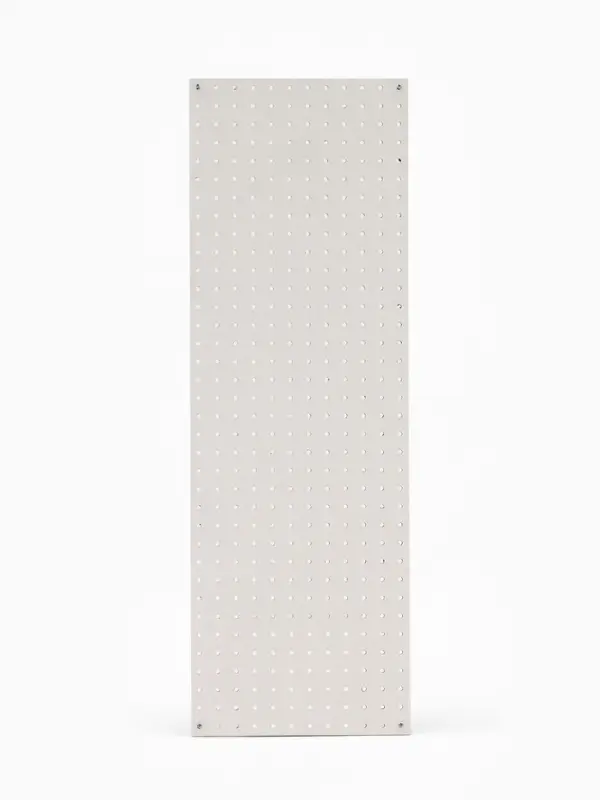 Настенная перфорированная панель ДСП односторонняя, 90&times;0.6&times;30 см, шаг 2.5 см, белая