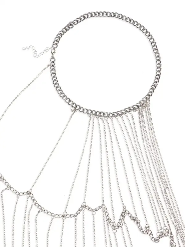 Бодичейн через плечо &laquo;Цепочка&raquo;, цвет серебро
