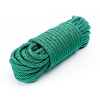 Веревка страховочно-спасательная "Climb" 48 прядная, черно-зеленая, d= 10 мм, 20 м