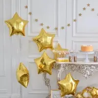 Воздушный шар фольгированный 18" &laquo;Звезда&raquo;, золотой