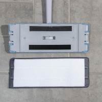 Швабра с отжимом и ведро Доляна: ведро с отсеками 10 л, 24&times;38 см, швабра плоская 32&times;12&times;120 см, насадка с карманами с двух сторон