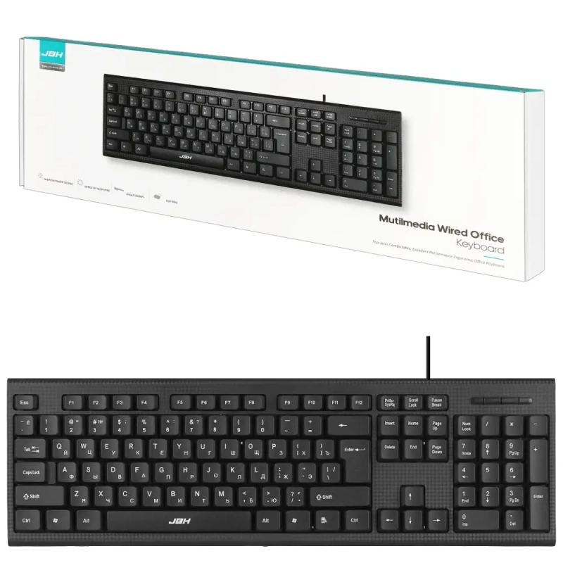 Клавиатура проводная JBH K2 черная