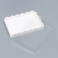 Коробка для печенья, белая, 22&times;15&times;3 см