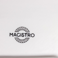 Блюдо фарфоровое для подачи Magistro &laquo;Квадрат Бланш&raquo;, d=30,5 см, цвет белый