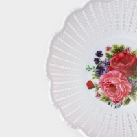 Ваза для хлеба и фруктов &laquo;Вязание&raquo;, 18&times;4,5 см, белый, рисунок МИКС