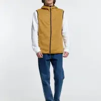 Жилет с капюшоном унисекс Gotland, горчичный, размер S