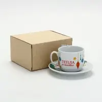 Чайная пара новогодняя &laquo;С Новым годом! Новогодние игрушки&raquo;, 220 мл, кружка, блюдце