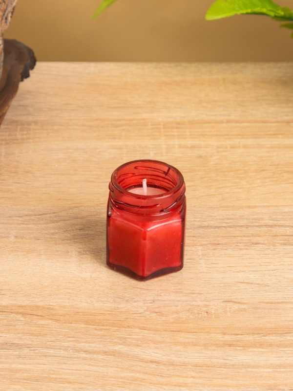 Свеча вотивная в стеклянной баночке с крышкой 100 гр, тропический закат