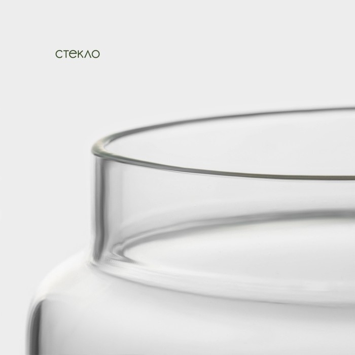 Банка стеклянная для хранения сыпучих продуктов BellaTenero &laquo;Эко&raquo;, 3 л, 14,5&times;21 см, с бамбуковой крышкой